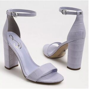 Sam Edelman Yaro Block Heel Size 8. Misty Lilac croc worn once. MSRP $140